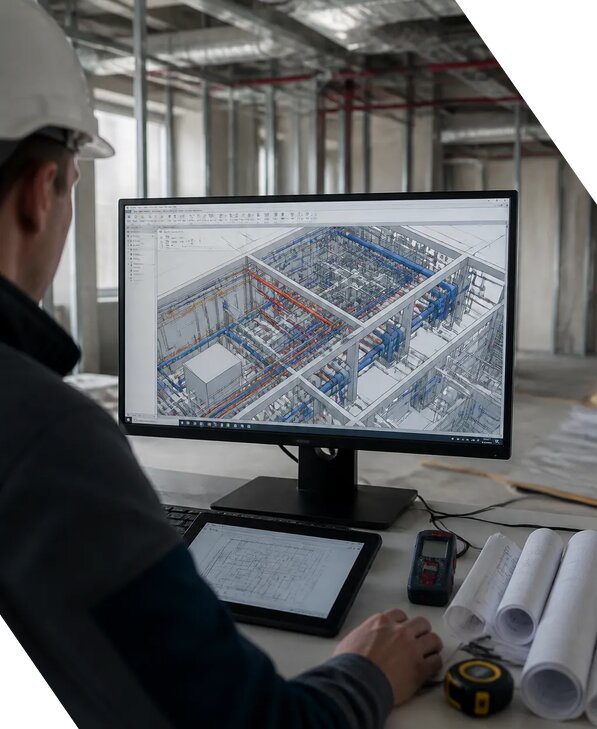 Создание BIM модели инженерных сетей для объектов в Александрове
